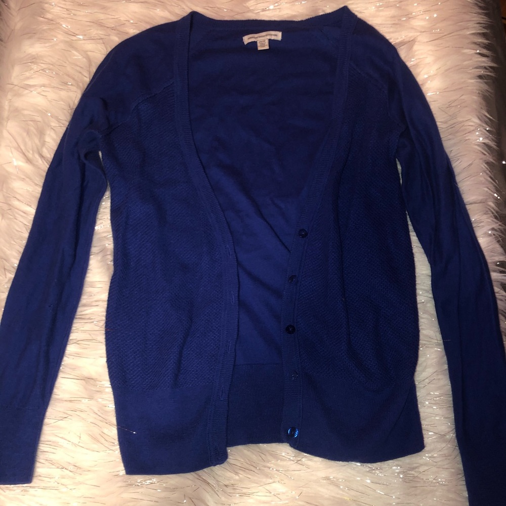 American eagle royal blue cardigan with buttons